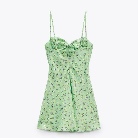 ❗️SOLD❗️ZARA SATIN EFFECT PRINT DRESS - Picture 7 of 8